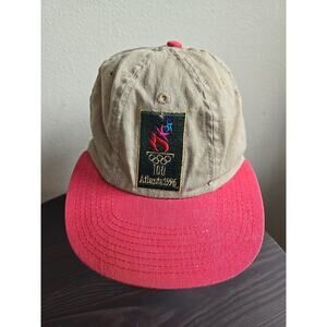 Vintage ATLANTA Olympic Games 1996 Torch Cap USA Sport hat big logo 90s